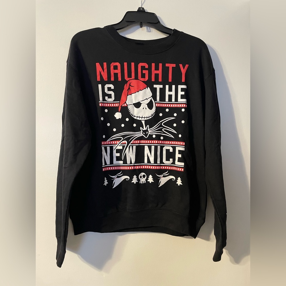 Disney’s Nightmare before Christmas Juniors pullover Christmas Sweatshirt.